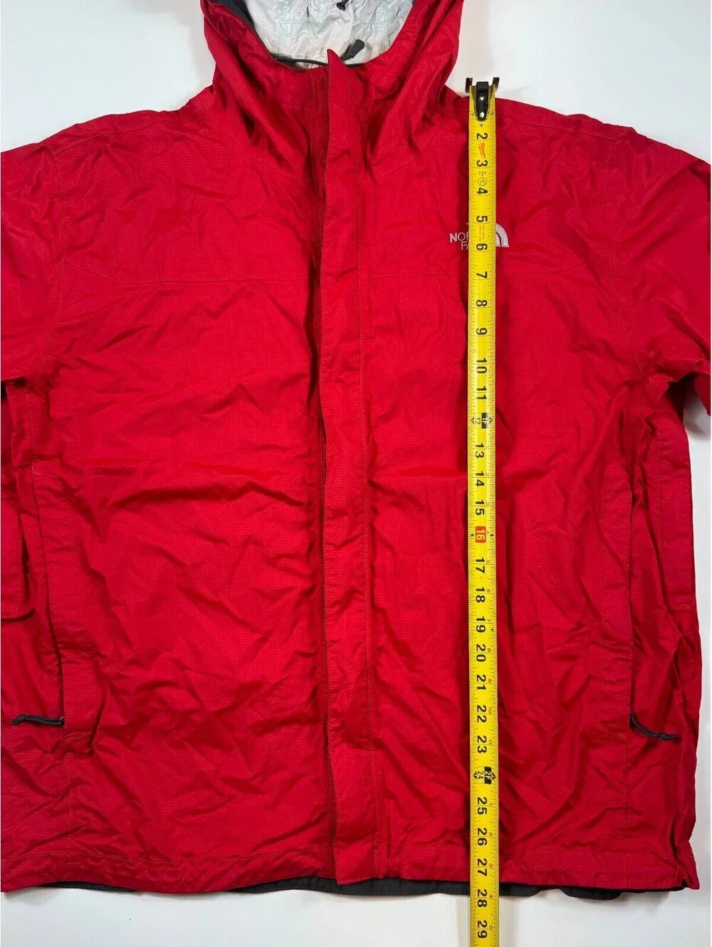 The North Face HyVent 2.5L Rain Jacket Mens XL Red Hooded Shell
